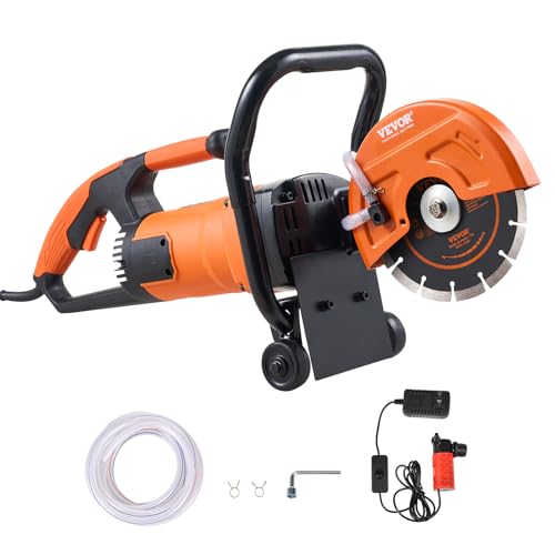 Vevor Troncatrice Per Calcestruzzo, Troncatrice Circolare 180 Mm Velocità Vuoto 5100Giri/Min, Max. Profondità Di Taglio 63 Mm Taglierina A Disco A Umi