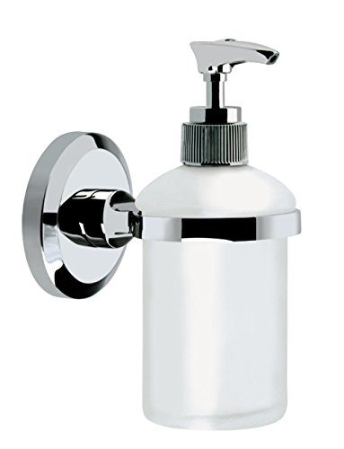 Bristan So Soap C Solo - Dispenser Di Sapone A Parete In Vetro Smerigliato, Cromato