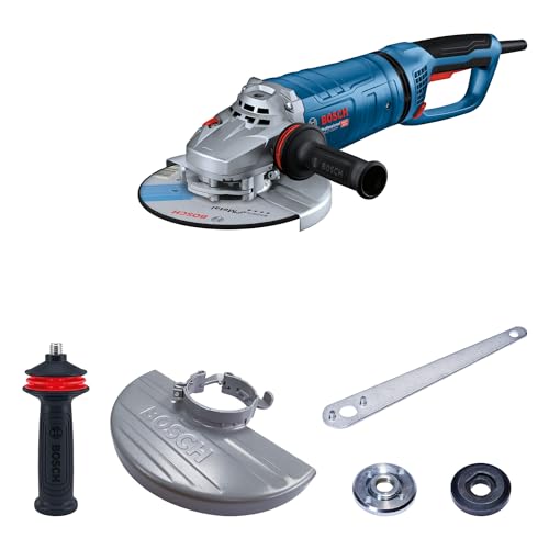 Bosch Professional Smerigliatrice Angolare A Filo Gws 27-230 Pr (Potenza 2.700 W, Ø Disco: 230 Mm, Interruttore Protection, Vibration Control, Incl. C