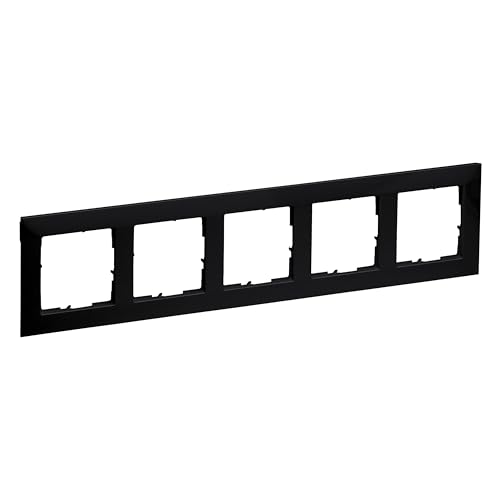 Legrand, Seano 765375 - Telaio, In Termoplastica, Senza Alogeni, Dimensioni: 87 X 372 Mm, Colore: Nero Laccato