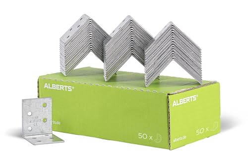 Alberts 330255 Squadretta Di Giunzione, Acciaio, 50 X 50 X 40 Mm / 50 Pz