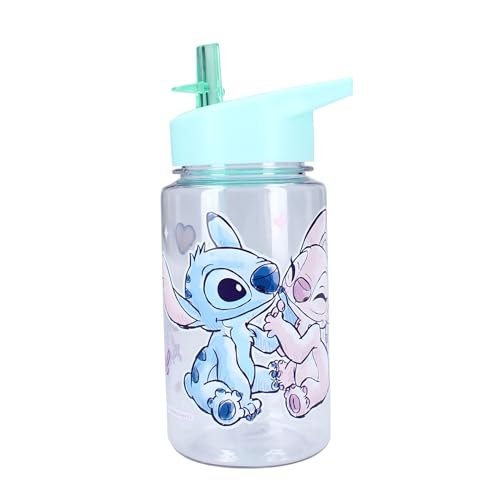Vadobag Stitch E Angel Bottiglia Bottiglietta 450Ml In Plastica Per Bevande Disney Lilo E Stitch