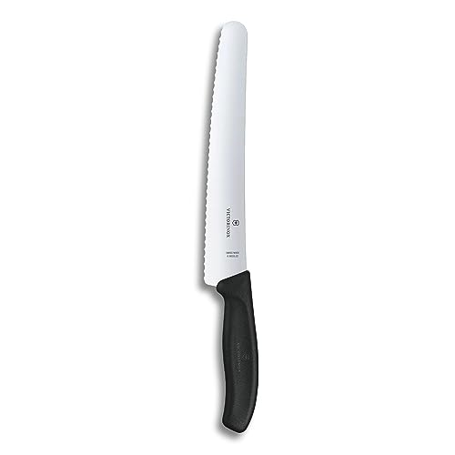 Victorinox Swiss Classic, Coltello Da Pane Con Lama Seghettata In Acciaio Inox, In Confezione Regalo, Nero
