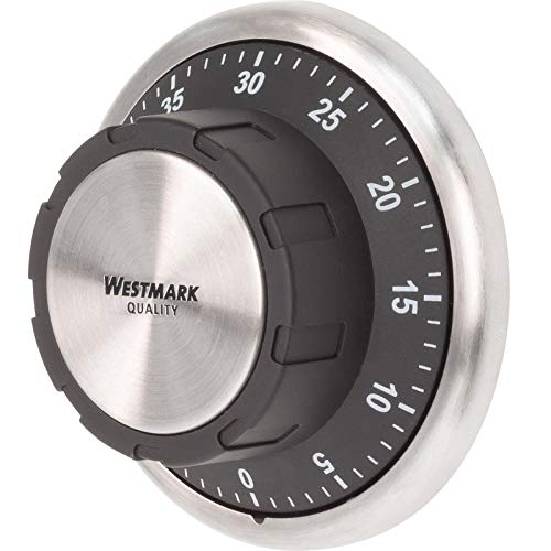 Westmark Timer Da Cucina, Meccanico, Magnetico, 1-60 Minuti, Acciaio Inox/Plastica, Redondo, Antracite/Argento, 10922260