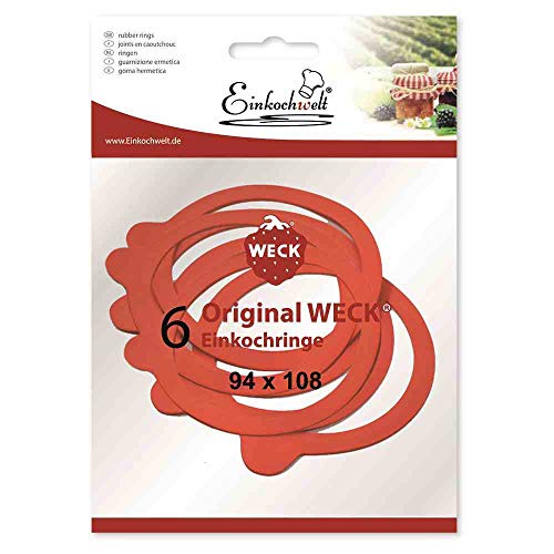 Weck Guarnizioni In Sacchetti Di 6 Diametro 10 Cm, Arancione