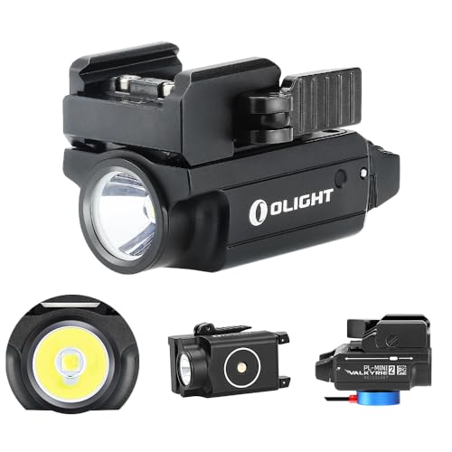 Olight Pl-Mini 2 Valkyrie Torcia Potente Led Regolabile, Luce Professionale Multifuzionale Torcia Ricaricabile 600 Lumen 100 Metri Per La Caccia, Rice