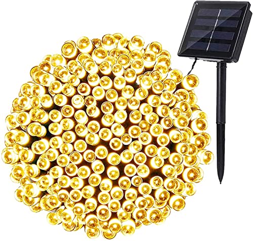 Philzops Catena Luminosa Solare Esterno, 22M 200 Led Natale Luce Stringa Solari Esterno 8 Modalità Impermeabile Luci Led Decorative Con Memoria Per Gi