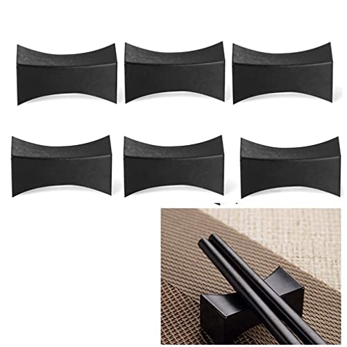 Confezione Da 6 Ripiani Per Bacchette Da Pranzo, Colore Nero, Per Ristoranti, Accessori Per Bacchette, Chopsticks Shelves, Supporto Per Bacchette