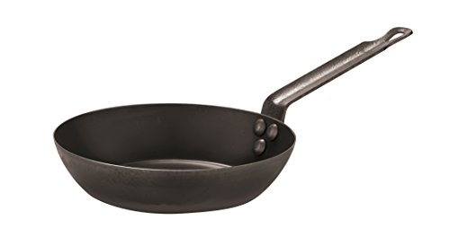 Paderno 11716-28 Padella Lionese Con Manico, Padelle Ferro, Padella Compatibile Con Induzione, Antiaderente, Diametro, 28 Cm