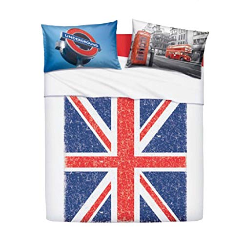 Bassetti Completo Lenzuola Matrimoniale Imagine Union Jack