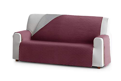 Eysa Oslo Salva, Microfiber, C/8 Bordò-Grigio, 4 Posti 190Cm. Adatto Per Divani Da 210 A 250 Cm
