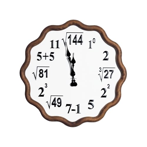 Brandani Orologio Da Parete Matematico Aritmetica 59Cm Legno E Metallo