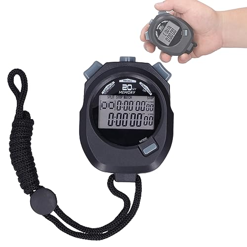 Cronometro Sport - Cronometro Sportivo Digitale Da 1/100 Secondi, Cronometro Elettronico Sportivo Ad Alta Precisione, Cronometro Multifunzione Con Sis
