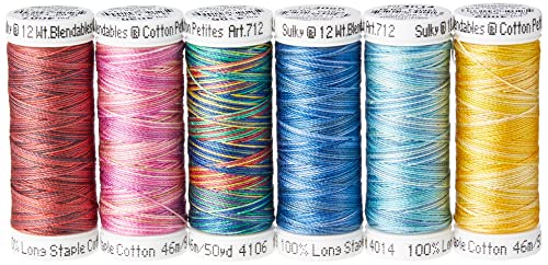 Sulky Cotone Sampler 12Wt Cotton Petites-Most Popular Blendables, Assortimento Di Miscele Più Popolari, 274 Unità