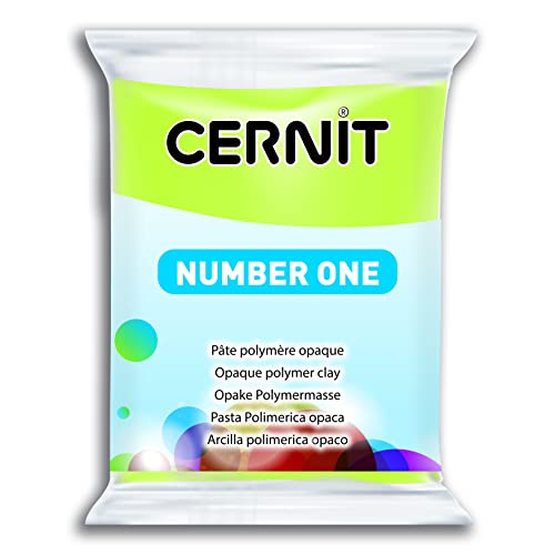 Cernit Numero Uno Argilla, Polymero, Verde Lime, 66X5.64X1.64 Cm