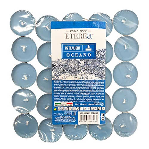 Tea Light Profumate In Confezione Da 25 Pezzi (Oceano)