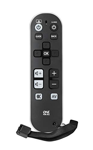 One For All Telecomando Universale Tv Zapper, Controlla Fino A 3 Set-Top Box Tv E Dispositivi Audio, Design Semplice, Compatibile Con Tutte Le Marche