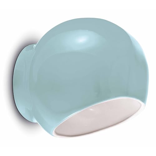 Ferroluce Retrò Applique Decò Ayrton Collection C2553 1 Luce Finitura Azzurro