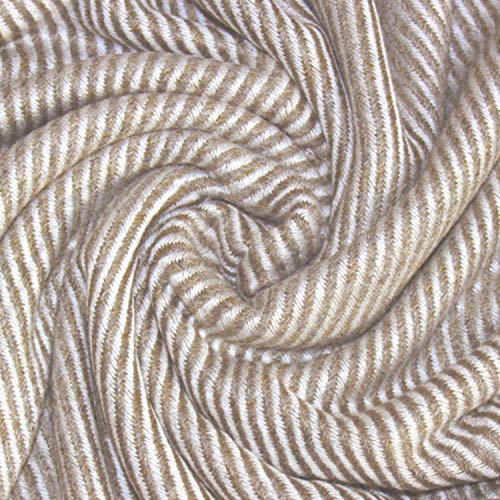 Lorenzo Cana Coperta In Cashmere 100% Cashmere Tessuta A Mano, Coperta In Cashmere, Coperta In Lana Color Crema Beige Marrone Chiaro 96274