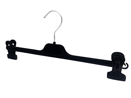 Kiroplast 20 Grucce Velluto Appendini Per Pantaloni Antiscivolo Pinza Clip Stampelle Gonne Velluto Nero 36Cm
