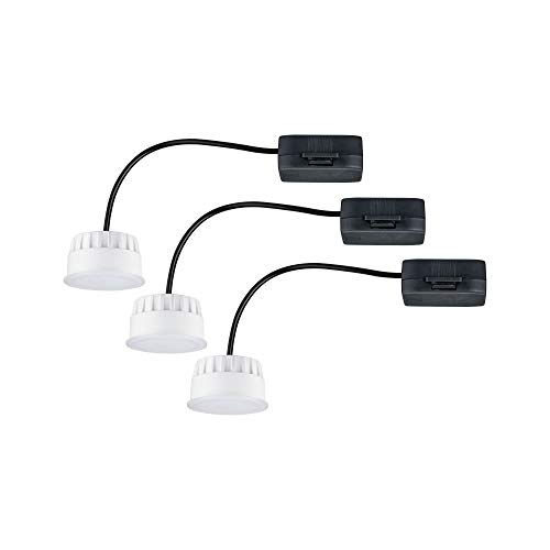 Paulmann 92472 Pannello A Incasso Led Modulo Choose Coin Set Da 3 Tondo 50 Mm 3X6W 3X470Lm 230V 2700K Satinato Spot Da Soffitto Plastica 18 W, Insieme