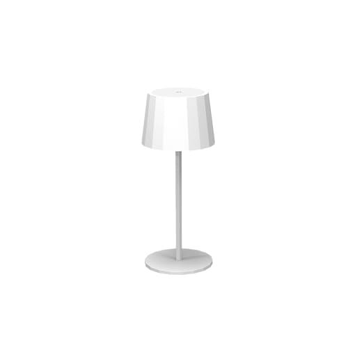 Wilmà Small Lampada Da Tavolo Senza Fili Led Ricaricabile, Touch Control Impermeabile Ip54 Base Antiribaltamento, Altezza Modulare 29Cm, 5200 Mah 230