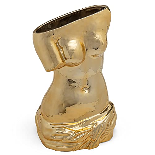 Seletti & Studio Job Blow Milo Vaso In Ceramica Oro
