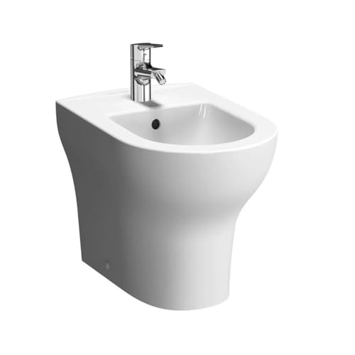 Vitra - Bidet A Pavimento Filo Muro In Ceramica - Serie Zentrum - Sfucer0684Bf