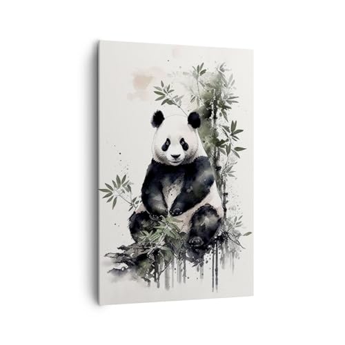 Quadro Su Tela Verticale Panda Bambù Asia Stampe Da Parete 80X120Cm Quadri Moderni Soggiorno Camera Da Letto Cucina 1 Pezzo Grandi Decorazione Murale