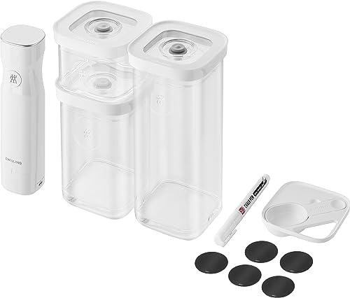 Zwilling Fresh & Save Cube Set Di Avviamento Per Sottovuoto, Taglia S, Set Di Conservazione Sottovuoto Da 6 Pezzi Che Include 3X Contenitori Cube S, P