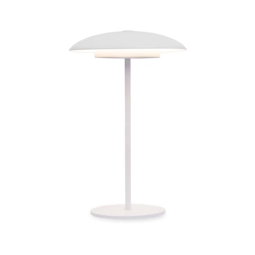 Newgarden - Lampada Da Tavolo Portatile Sardinia. Luce Calda A Led Senza Fili. Con Batteria Ricaricabile Fino A 20 Ore Di Utilizzo (Bianco, 30 Cm)