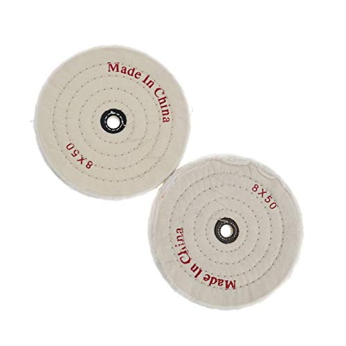 D2D 20,3 Cm 200 Mm Lucidatura Panno Di Cotone Ruota Abrasiva Polacco Stitch Wire Wheels For Bench Grinders, Confezione Da 2