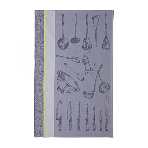 Coucke Ustensiles Du Strofinaccio Multiuso Da Chef Grigio, Cotone, 50 X 75 Cm
