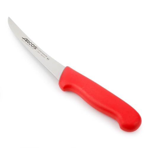 Arcos Serie 2900, Coltello Disosso, Lama Acciaio Inossidabile Nitrum 140 Mm, Manico Polipropilene, Colore Rosso
