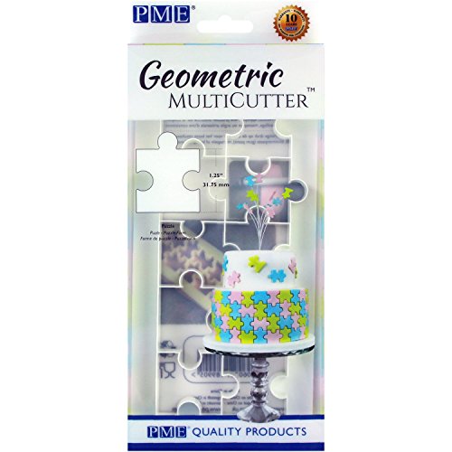 Pme - Multicutter Geometrici Per Cake Design - Puzzle Grandi, 31 Mm