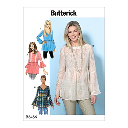 Butterick Patterns 6486 Zz Da Donna, Multicolore, Taglie Grandi – 2 X -Large