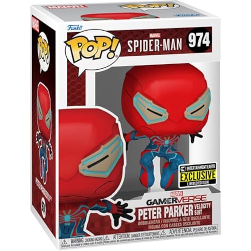 Funko Spider-Man 2 Peter Parker Velocity Suit Marvel Gamerverse Pop! Vinyl Figure #974 - Entertainment Earth Esclusiva - Esclusiva Edizione Limitata -