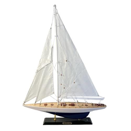Modello Dettagliato In Legno Lungo 50 Cm Enterprise J Class Sailing Yacht | Americas Cup Racing Yacht | Ornamento Nautico | Modello Di Barca A Vela |