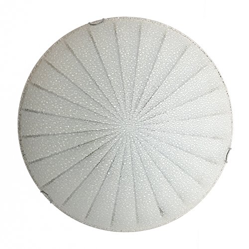 Onli Crux Plafoniera E27, Bianco, 40 Cm, Vetro