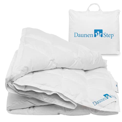 Daunen Step Piumino In Piuma Qualità D400 | 155X200 Cm - Singolo Standard Italia Primavera/Estate (Calore Mid-Season)