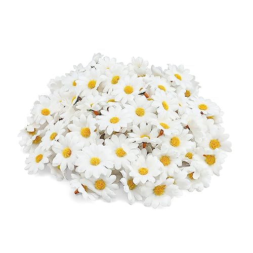 200 Pezzi Fiori Finti Per Decorazioni, Parfco Fiori Artificiali, Margherita Finte, Margherite Bianche, Fiorellini Per Bomboniere Matrimoni, Feste, Fai