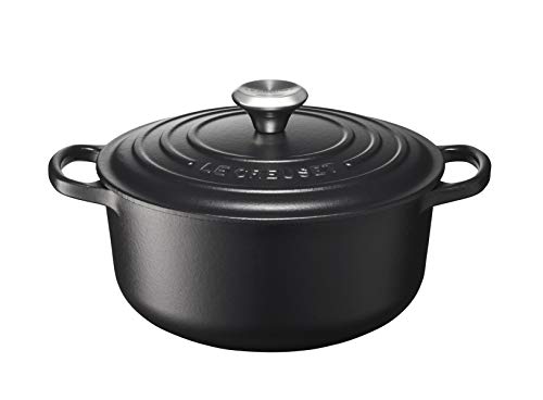 Le Creuset Cocotte Rotonda Evolution In Ghisa Vetrificata Con Coperchio, Diameter 20 Cm, Nero, 21177200000430