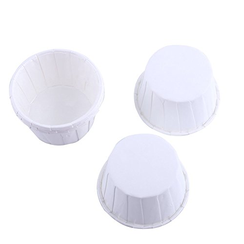 Tazze Da Forno In Carta Da 100 Pezzi Carta Da Forno Cupcake Liner Case Wrapper Muffin Tazze Da Decorazione, 8 Colori Per La Scelta(Bianca)