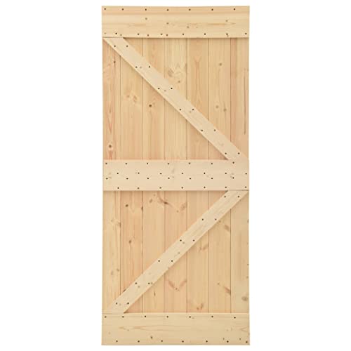 Vidaxl Porta Scorrevole Con Set Hardware 80X210 Cm In Legno Di Pino