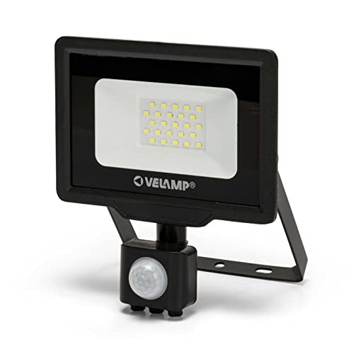 Faretto Led 20W Con Sensore Di Movimento Faro Di Sicurezza Da Esterno Impermeabile Ip44, 1600 Lumen, Luce Potente Bianco Freddo 6500K, Faretto Da Este