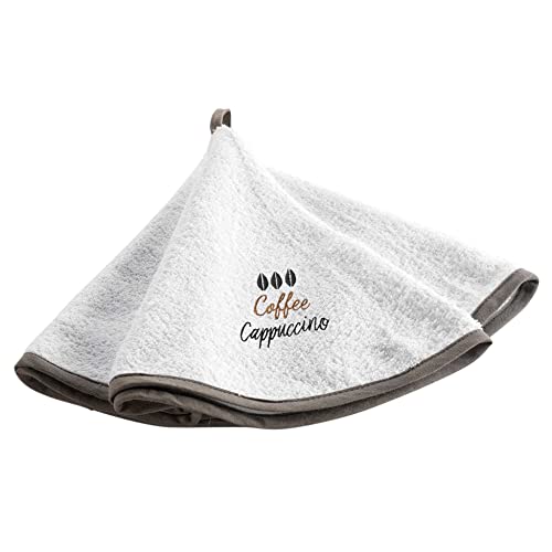 Douceur D'Intérieur, Asciugamano Rotondo 60 Cm, Spugna Ricamata, Cappuccino