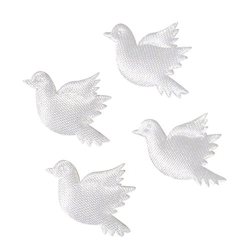 Rayher 8741602 - Colomba In Tessuto, 25 Mm, 40 Pezzi, Colore: Bianco