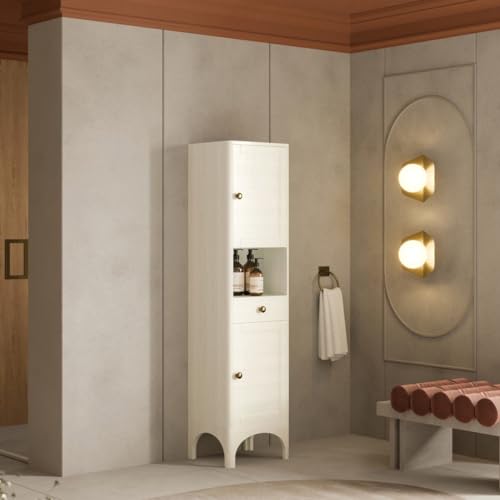 Kiamami Valentina Colonna Media Bagno 160Cm Bianco Decapato Toscana