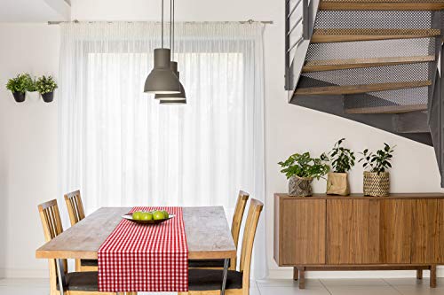 Filu Striscia Centrotavola (40 Cm X 220 Cm, Rosso/Bianco) 100% Cotone