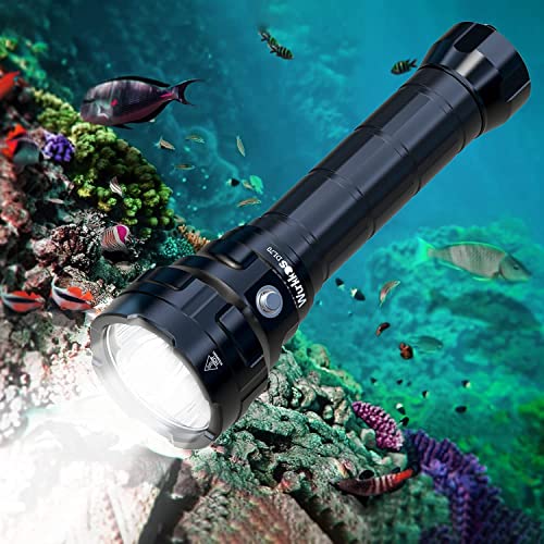 Wurkkos Torcia Subacquea Da 13.000 Lumen Per Immersione, 4 * Xhp50.2(3V) Led Torcia Subacquea, Torcia Impermeabile Super Bright Scuba Dive Light Ipx-8